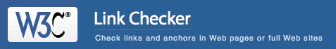 Logo W3C Link Checker mit Text - Check links and anchors in Web pages or full Web sites