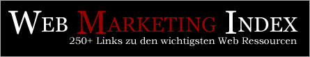 Logo von Web-Marketing-Index mit über 250 Links zu den wichtigsten Web Ressourcen
